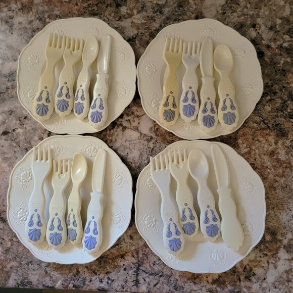 Vintage Little Tikes Victorian Plates and Utensils-1990s - Picture 1 of 2